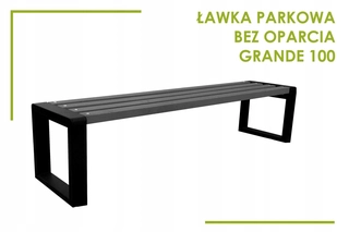 Záhradná lavička - Grande Bývanie Bench bez operadla antracit 100 cm