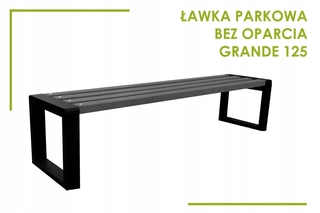 Záhradná lavička - Sídlisko GRANDE lavica bez operadla antracit 125 cm