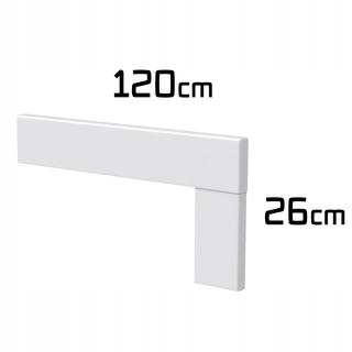 Biała schody na schody na karte 60x15 mm