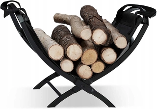 Stojan na drevo -  M7967 RELAXDAYS Kovový kôš na drevo