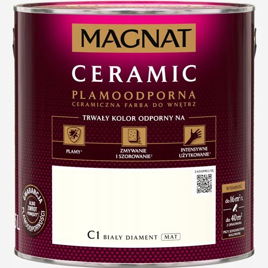 Magnat keramická farba na steny 5 l C1 Diamond White mat