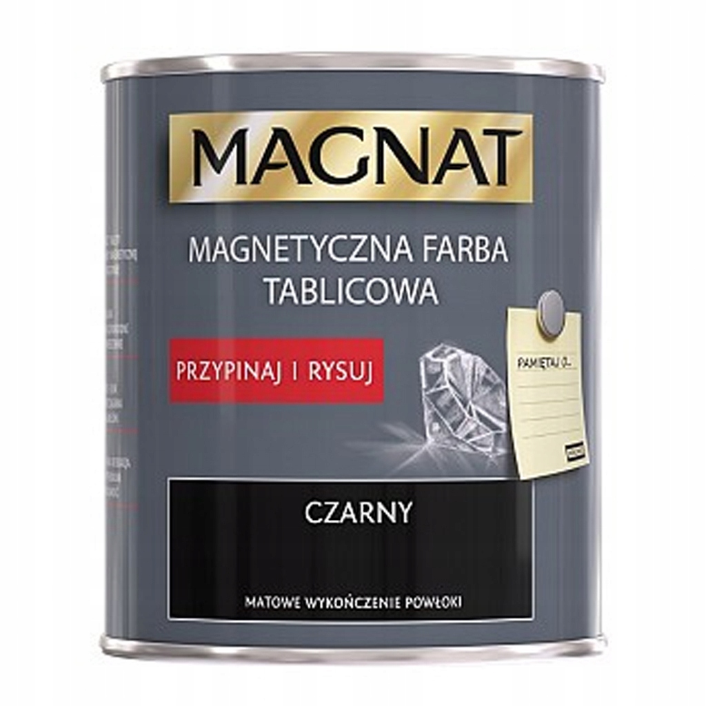 Magnetická latexová nástenná a tabuľová farba Magnat 0,75 l, matná čierna