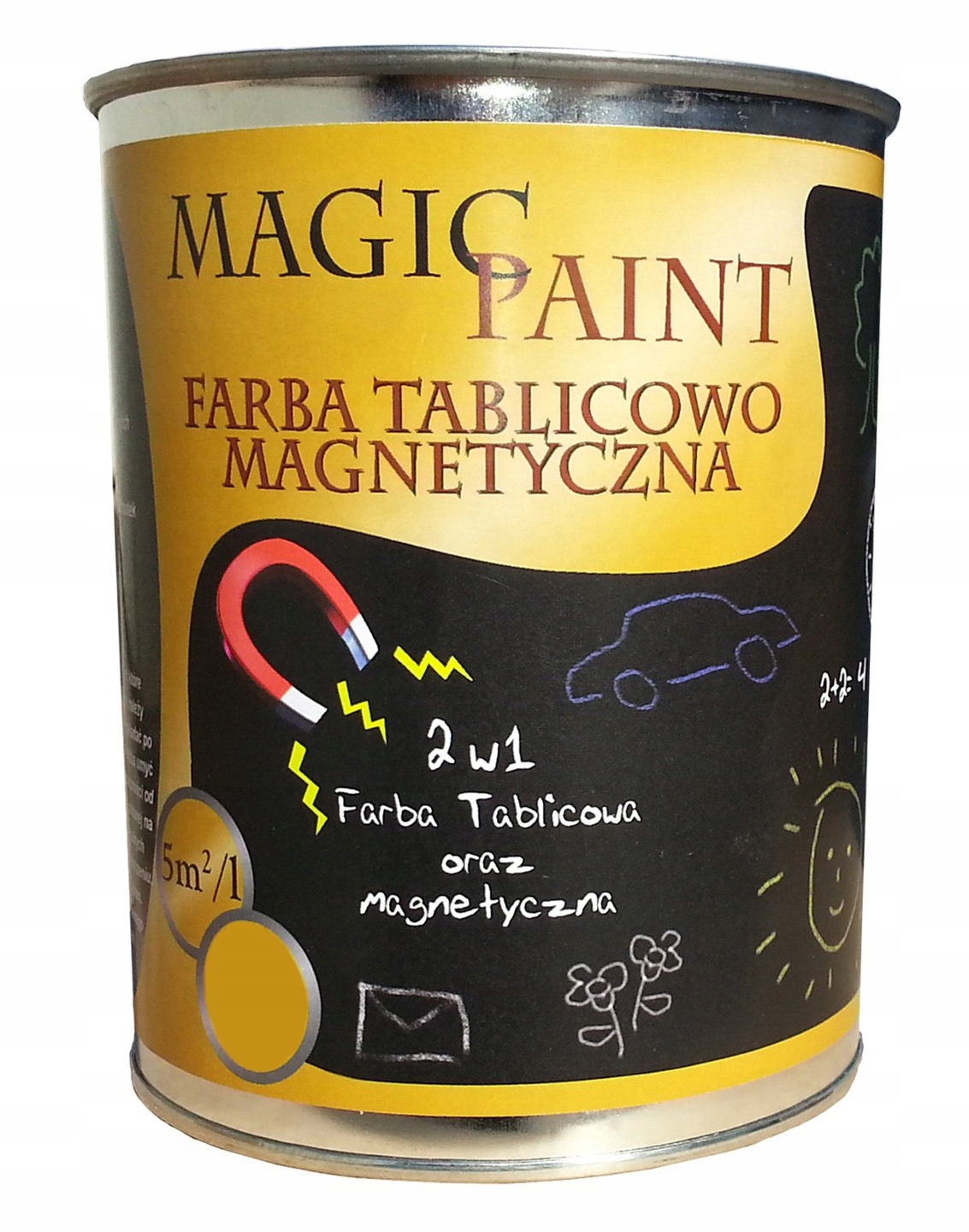 MAGNETICKÁ TABUĽOVÁ FARBA 2v1 + MAGNET + KRIEDA ZDARMA