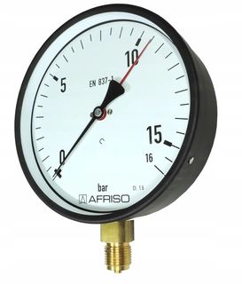 Manometer 16 bar disk fi 160 mm spodná AFRISO konektor
