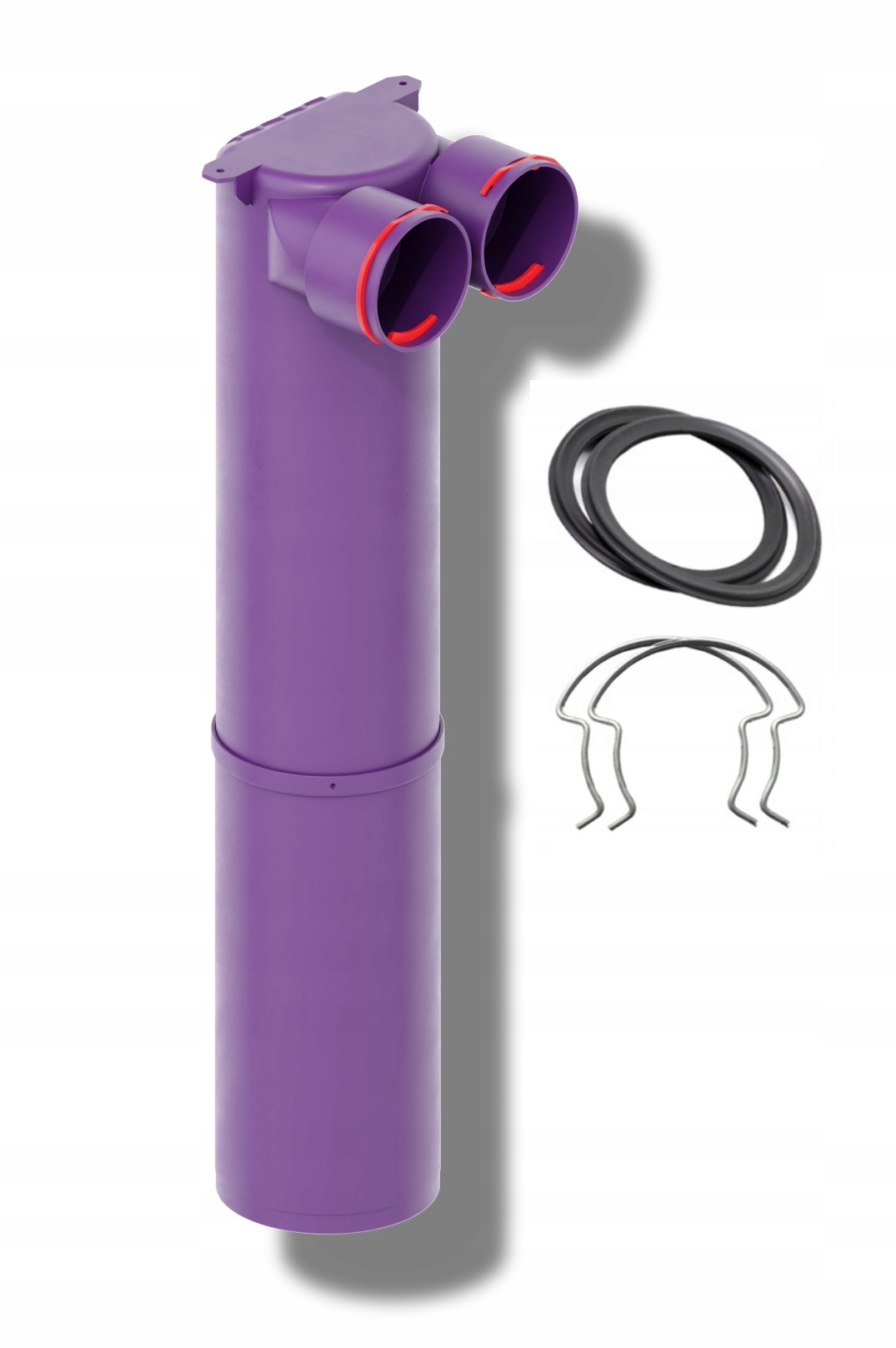 MAX-VENT Plenum box 2x75/125 LONG Ag + tesnenia + pevné spony