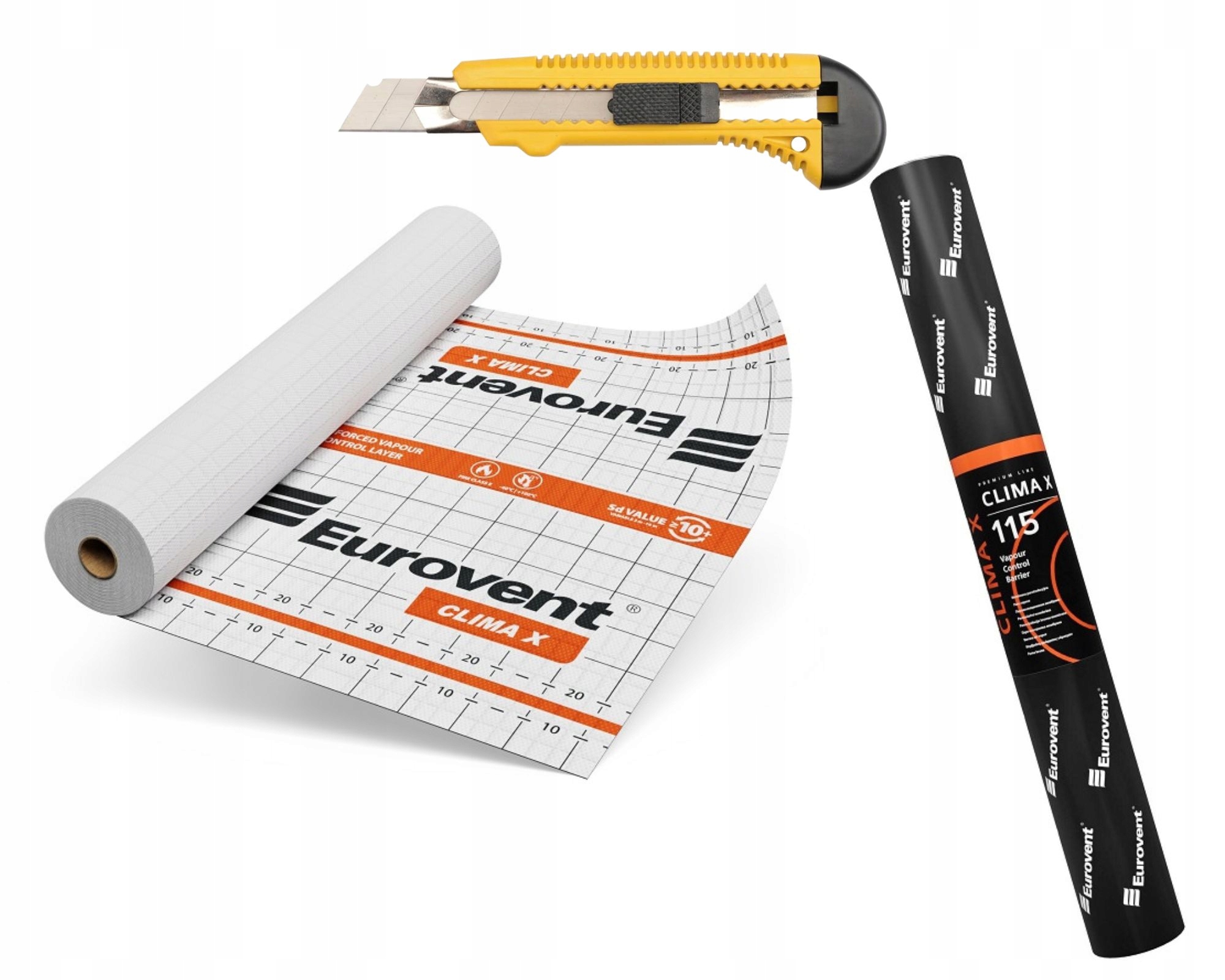 Parotesná fólia Eurovent 50 x 1,5 x 0,5 mm 115 g/m² + ČEPEĽOVÝ NÔŽ S ZLOMENOU ČEPELOU 18MM UNIVERZÁL