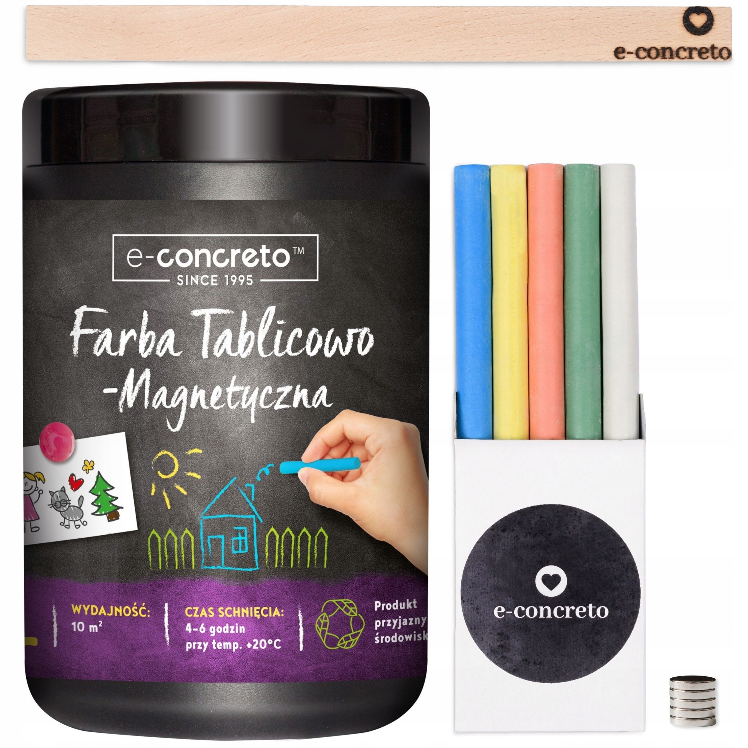 Magnetická akrylová farba na steny e-concreto 1 l matná
