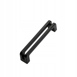Kľučka dverí - Matná čierna rukoväť 96 mm-160 mm s krytom zásuvky