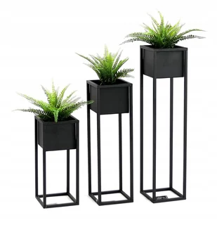 Stojan na kvety - Kovové box flownbed loft štít 90 cm