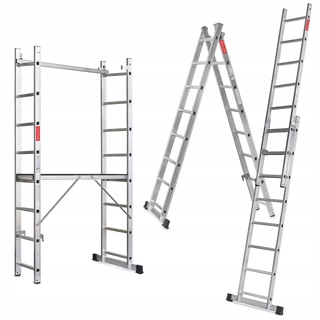 Rebrík - Mini lešenie pracovnej platformy 2x8 hliník +zadarmo