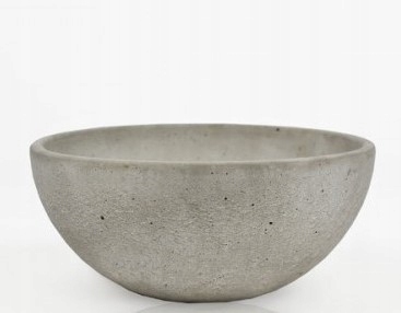 Sivý betónový kvetináč Jadar 28,3 cm × 28,3 × 12,5 cm