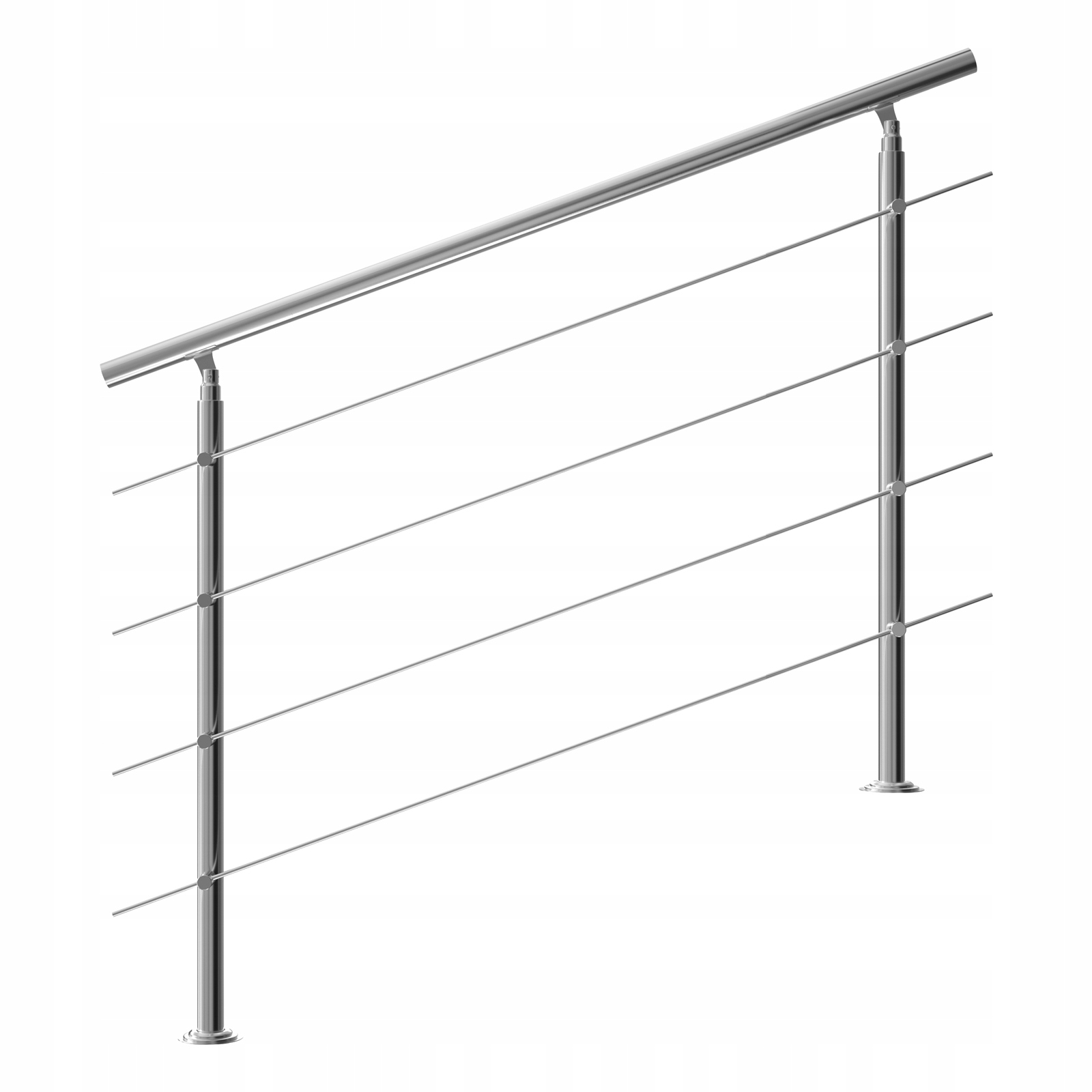 Monzana Balustrádové zábradlie na schodisko oceľové 150cm+4