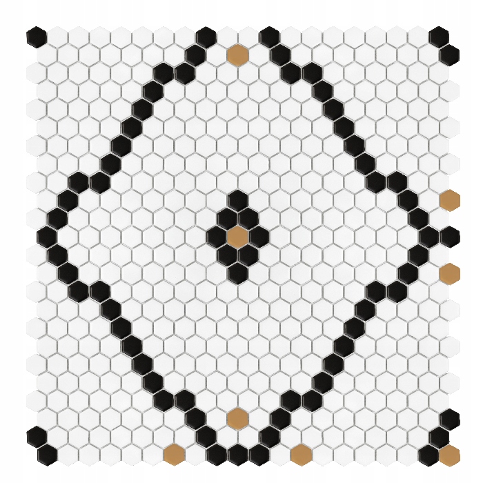 Podložka DUNINxHouse Loves Mini Hexagon Rombdance Black