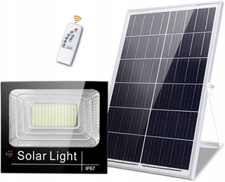 Uličná lampa - Pouličné svietidlo 100 W 8000 lm na solárne napájanie