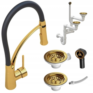 Kuchynská batéria- Nexo Gold Kitchen batérie + Zloty Sifón