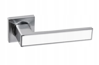 Kľučky na dvere - Modern Gabi Nikiel Satin / Biała Nickel Ruck - Hit