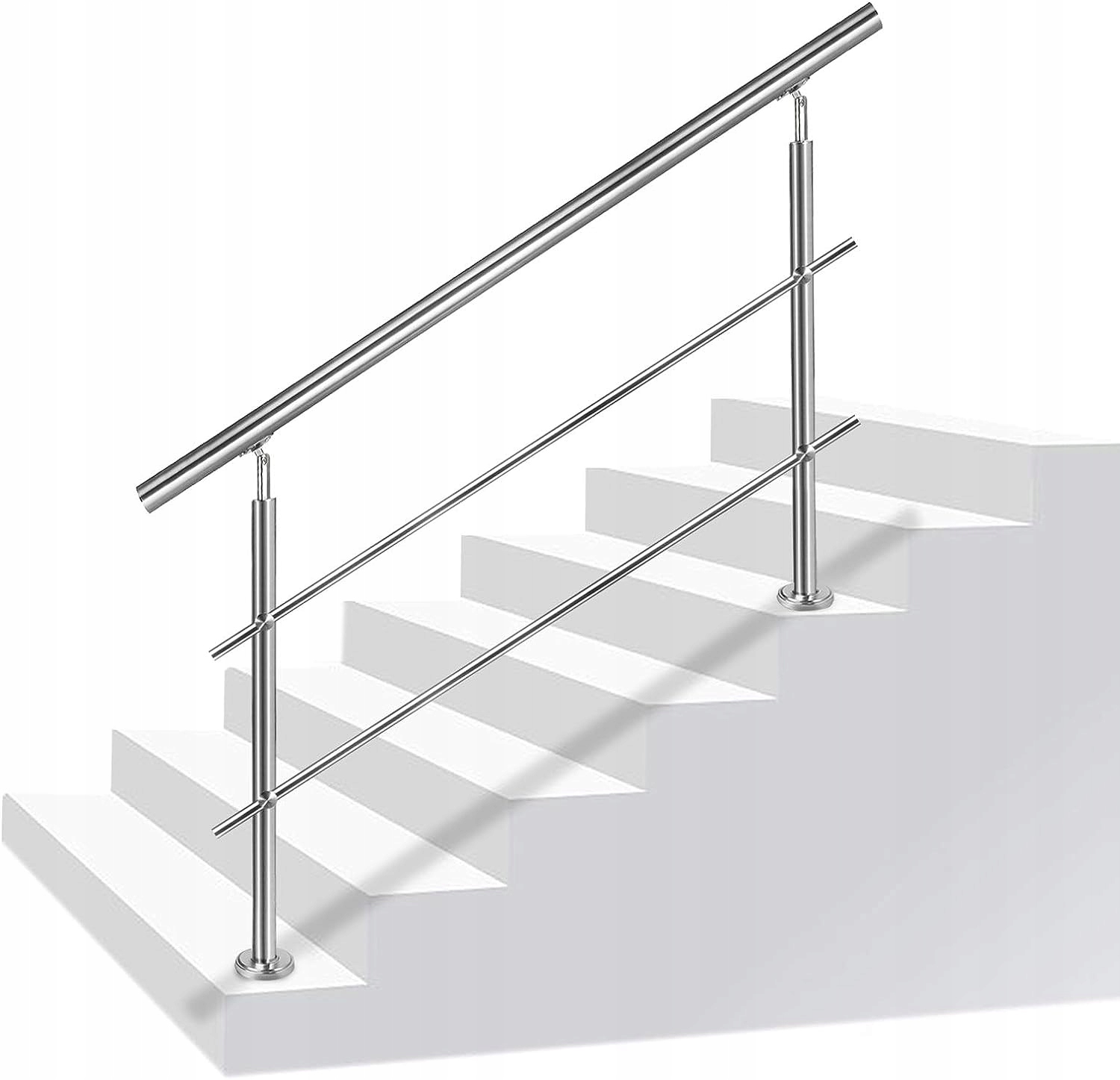 Nerezové zábradlie s 2 priečkami 160 cm