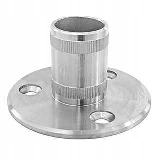 Nerezová základňa FI 100 mm stĺpka 42,4 mm satén
