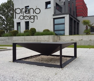 Ohnisko do záhrady - Moderné záhradné ohnisko 120x120 4 mm plech
