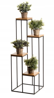Stojan na kvety - Moderný kvetinový záhon 110 cm Stojan s čiernymi vrcholmi