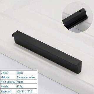 Kľučka dverí - Moderná, minimalistická matná čierna rukoväť D