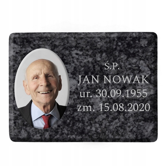 Porcelánová tabuľka na náhrobok 13x18 cm s fotografiou – trvanlivá a odolná