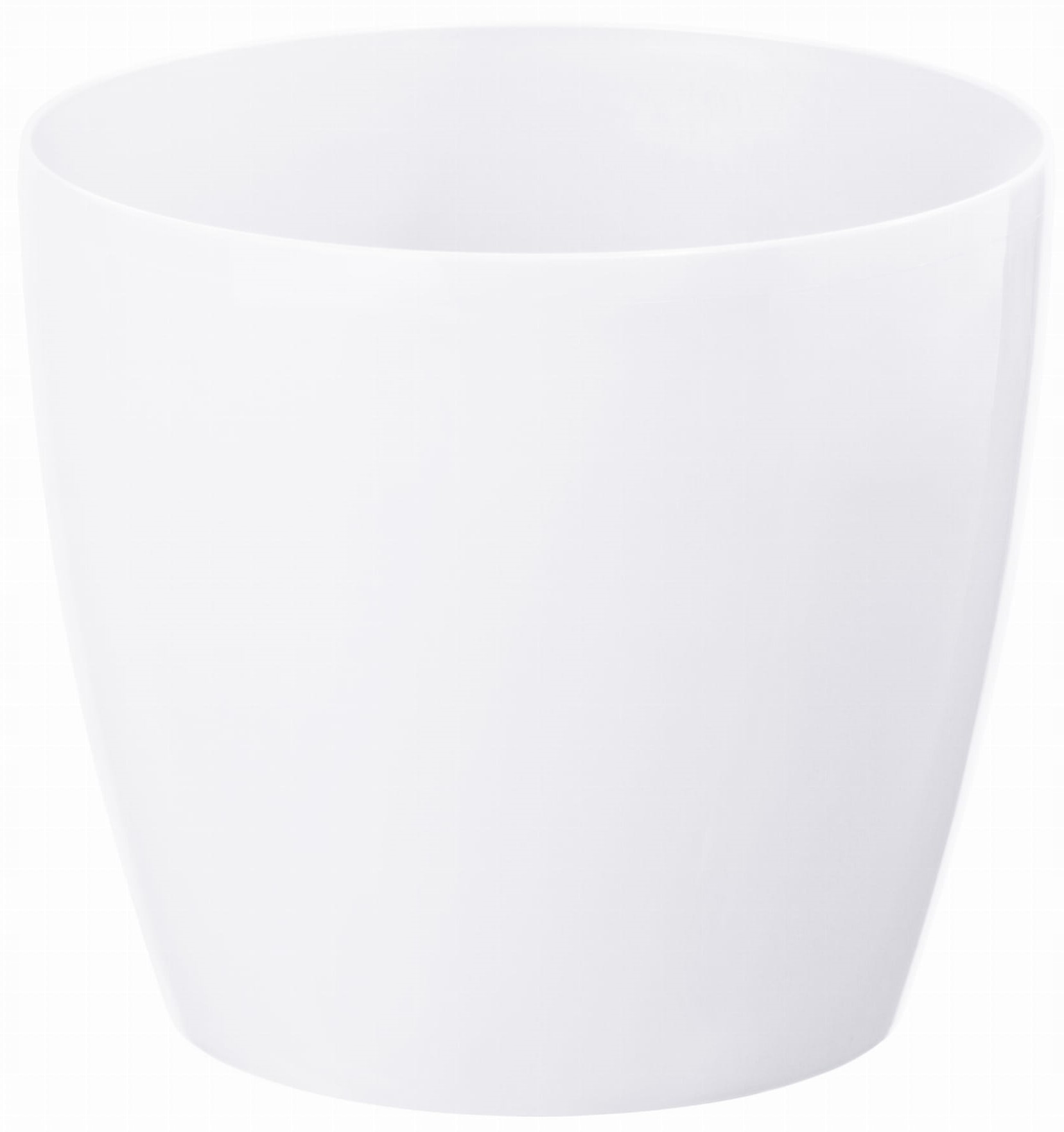 Lamelový kvetináč 30 cm x 30 x 26,5 cm priemer 30 cm plastový biely