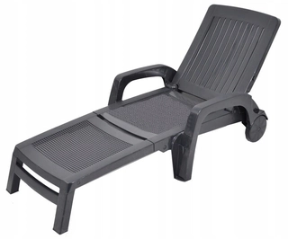 Záhradné lehátko, ležadlo - Garden Graphite Couch Chair 4 Pozícia Miami