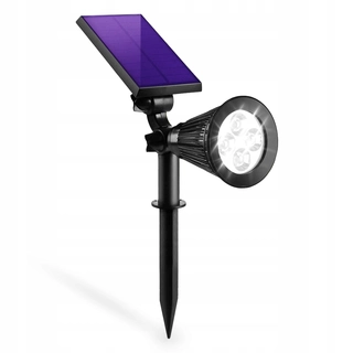 Solárna zapichovacia záhradná lampa - Zabudovaná solárna lampa Interlook, čierna, 33 cm, 1 ks.