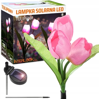 Solárna zapichovacia záhradná lampa - Interlook vstavaná solárna lampa 65 cm 1 ks.