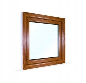 OKNO PVC 60 X 40 / 600 X 400 PRAVÝ ZLATÝ DUB 24H