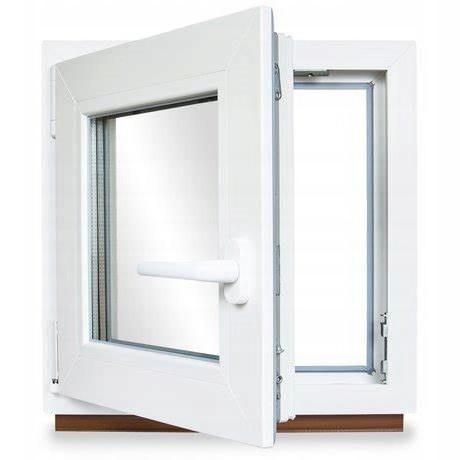 OKNO PVC RU Ľavé 600x600 / 60x60 BIELE, Z RUKY