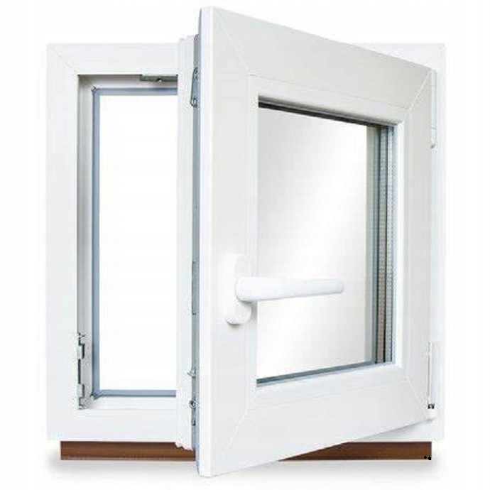 PVC OKNO RU pravé 600x600 / 60x60 BIELE, Z RUKY