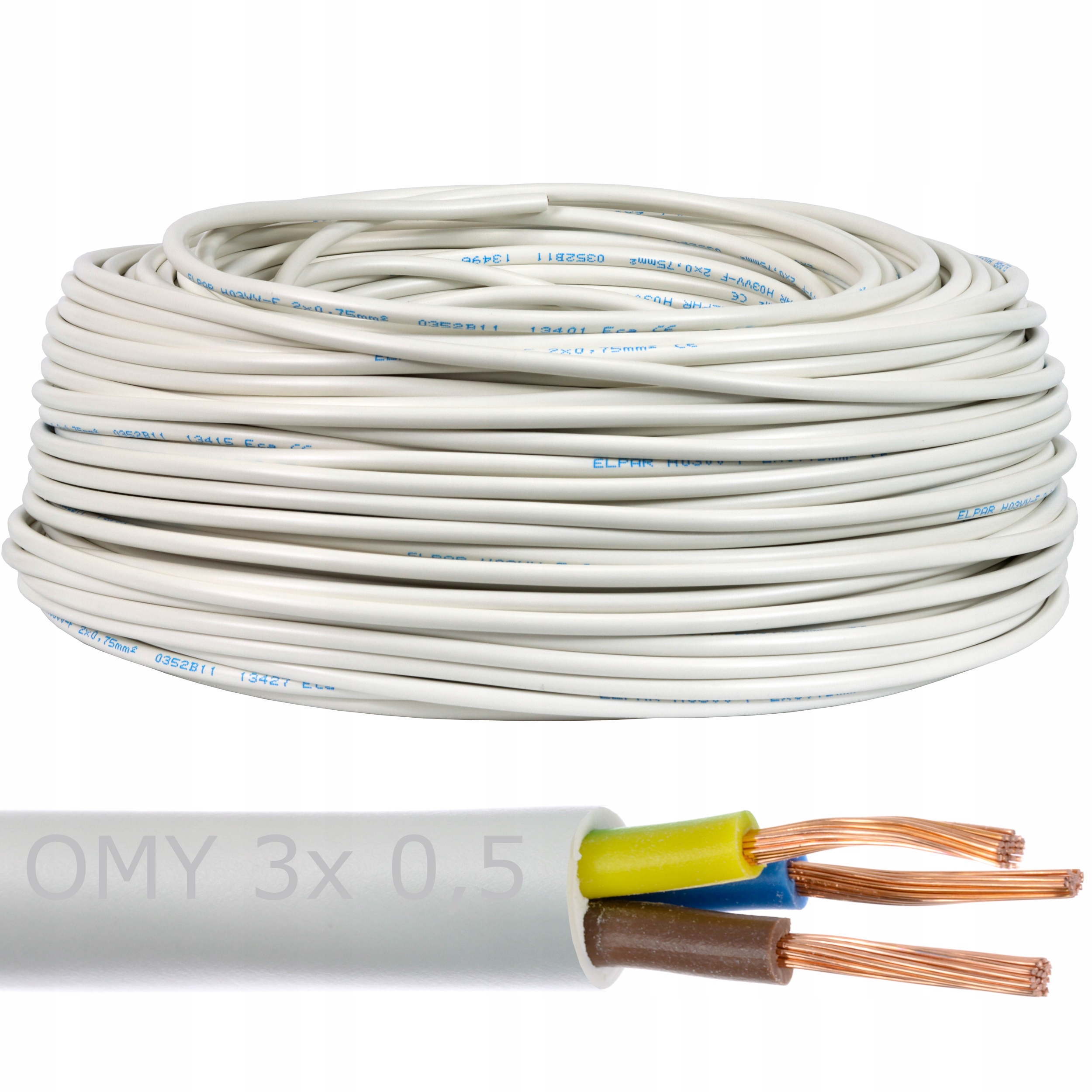 OMY Digma elektrický kábel kruhový 3x0,5 mm2 100 m