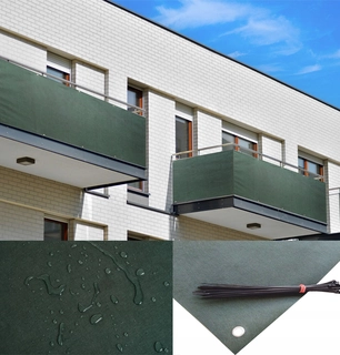 Markíza, kryt, zástena - Balkónový kryt 1x3m Zelený balkón Mat