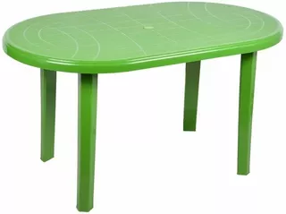 Záhradný nábytok - Oválna silná veľká záhrada tabuľka 135x80 limonka