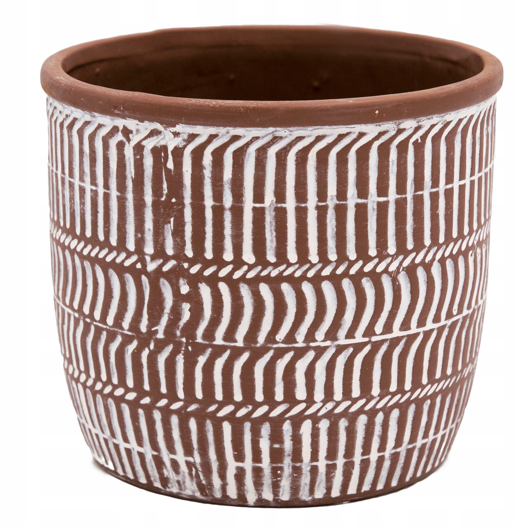 Q&K kvetináč 11 cm x 11 x 10 cm priemer 11 cm keramika odtiene hnedej a béžovej