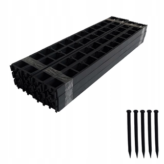 Obruba do záhrady - Záhradno-technická obruba záhrad, plast, 2000 cm x 7,8 cm, čierna