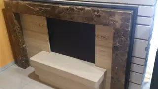 Ohnisko bývanie Simple mramoru travertínu