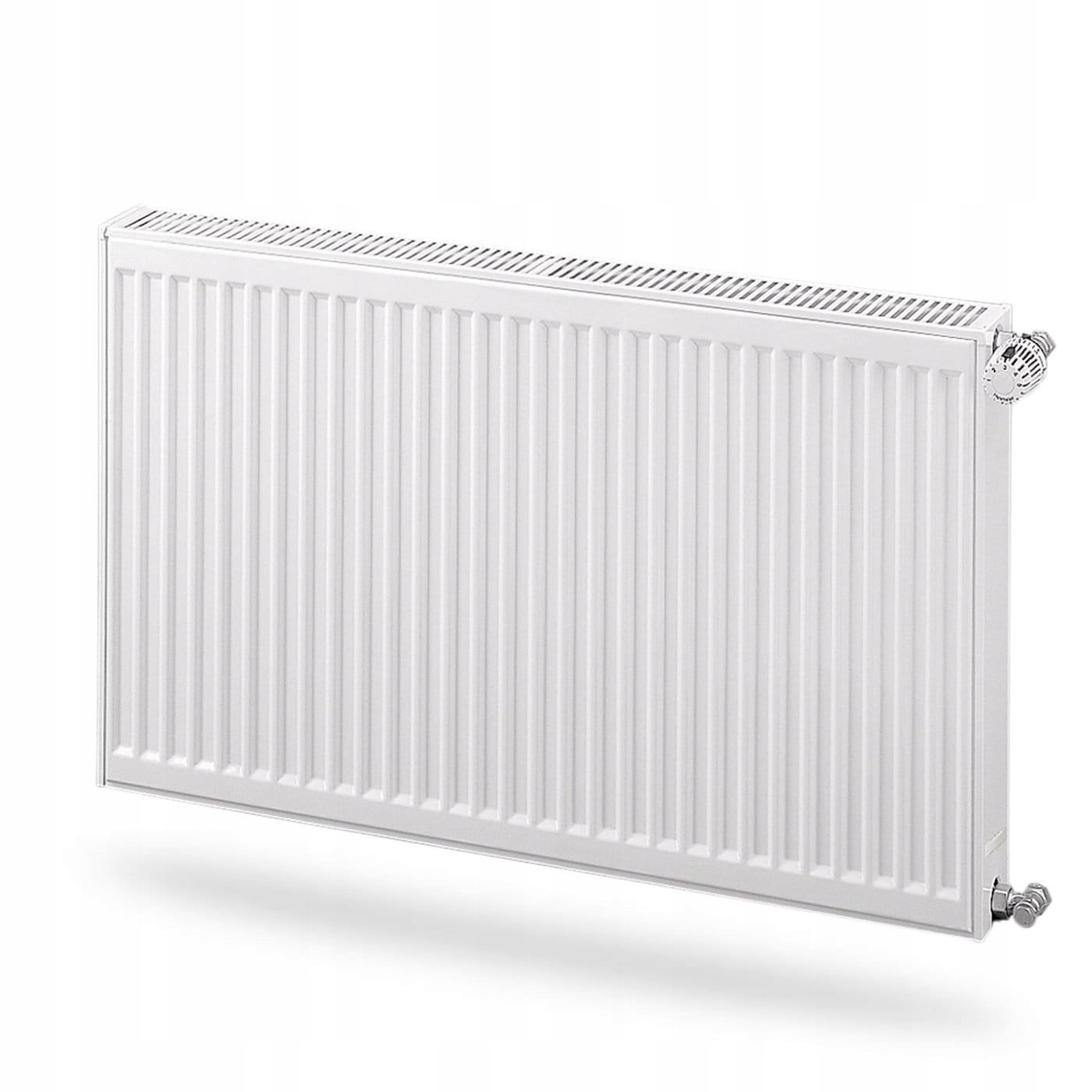 Oceľový panelový radiátor Purmo 1750 W biely 1100 x 550 x 102 mm - bočné pripojenie
