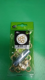 Krycia plachta - Oko pre plachtu 10 mm, mosadzné STANDERY