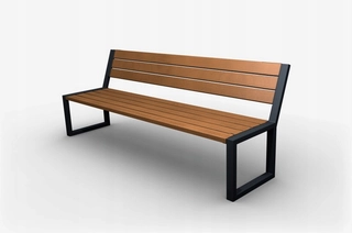 Záhradná lavička - Záhradná liatinová drevená lavica 162cm hnedá