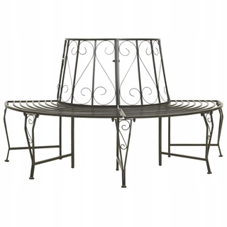 Záhradná lavička - Záhrada, polkruhová lavica pod stromom, 160 cm,