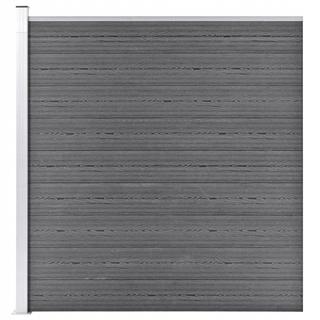 Pletivo, oplotenie - Záhradný plot, WPC, 175 x 186 cm, šedá