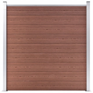 Pletivo, oplotenie - Záhradný plot, WPC, 180x186 cm, hnedá
