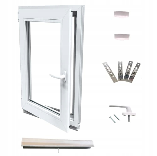 Teplé biele PVC okno Ľavé 40x60 400x600 sada