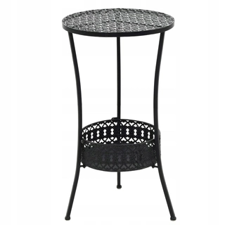 Stôl, stolík - Okrúhly bistro stôl, štýl vintage metal, 40x