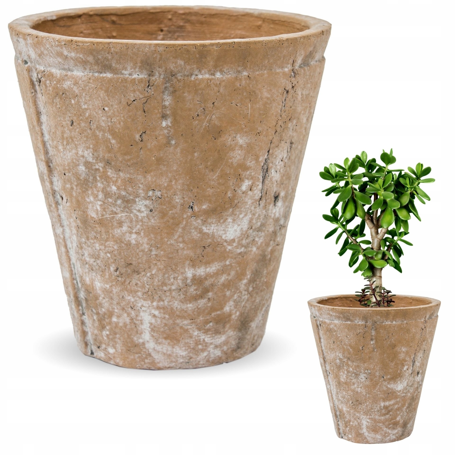 Kvetináč Duwen 17,5 cm x 17,5 x 18 cm priemer 17,5 cm keramika odtiene oranžovej