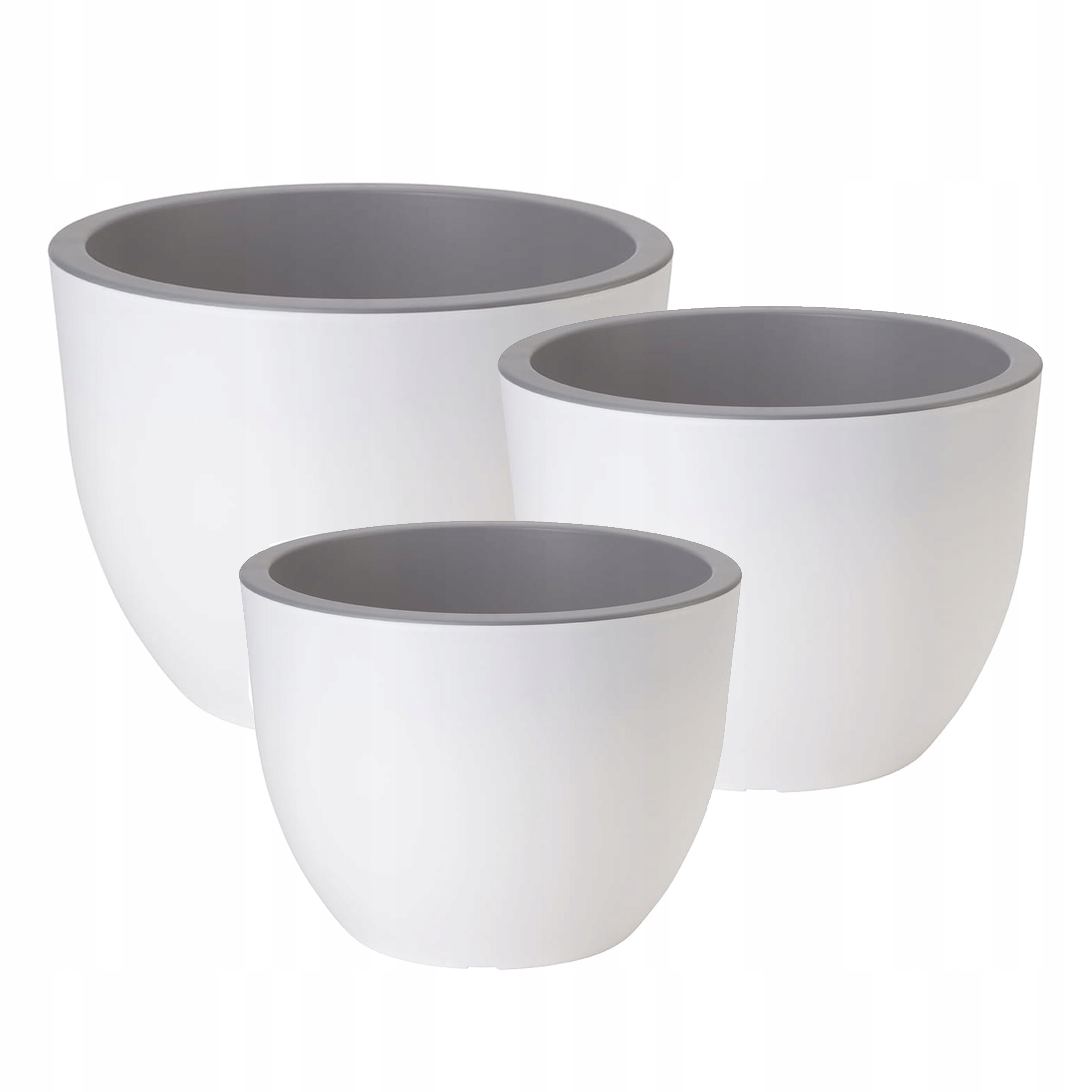 Form-Plastový kvetináč 30 cm x 30 x 29,5 cm priemer 30 cm plast odtiene sivej a striebornej