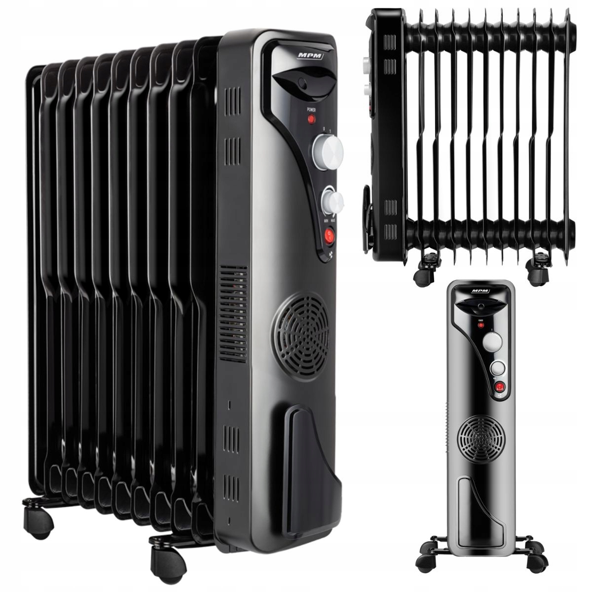 MPM 2500 W olejový radiátor, čierny